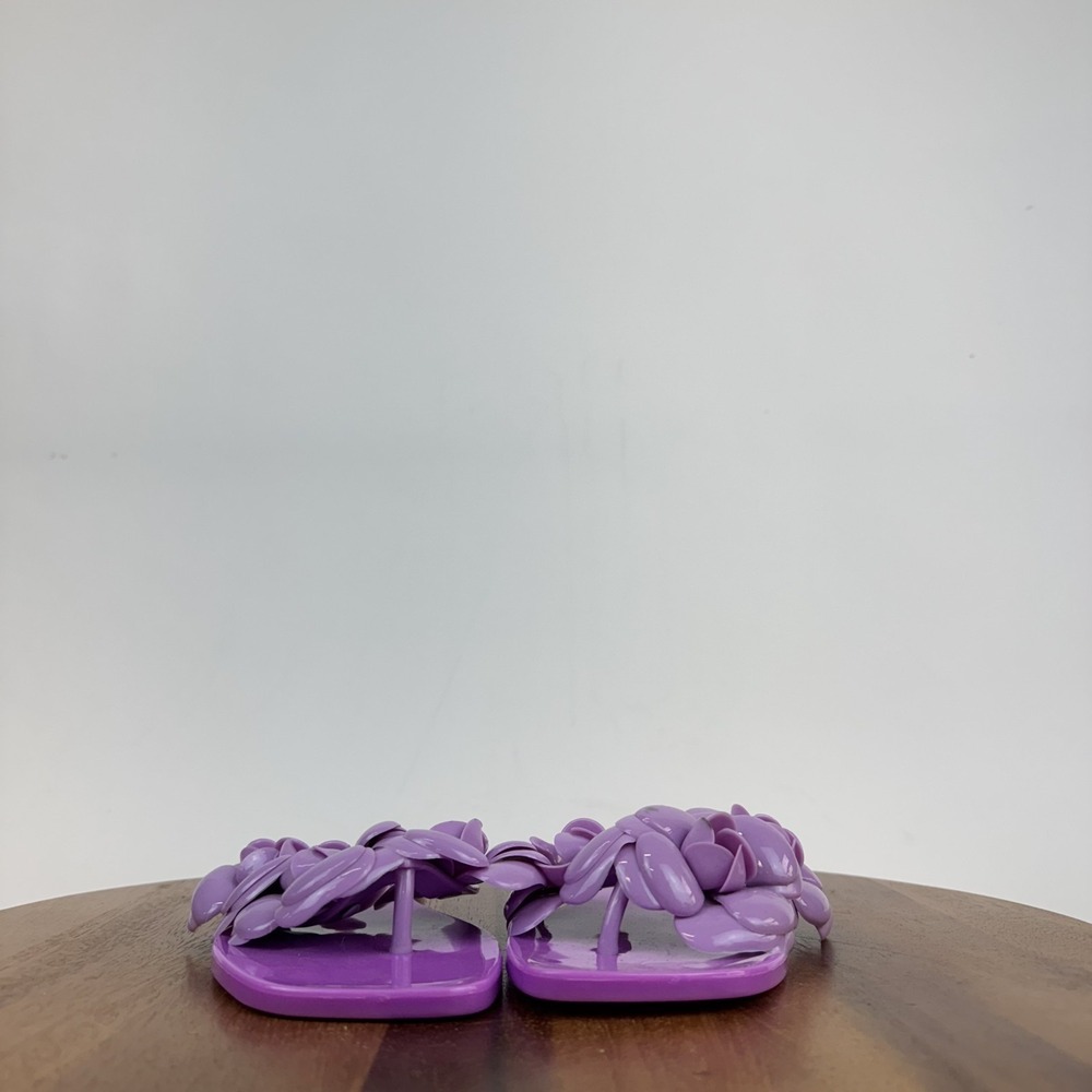 Womens Jeffrey Campbell Floralee Purple Jelly Thong Flip Flops Sandals Size‎ 8 M - Picture 3 of 8